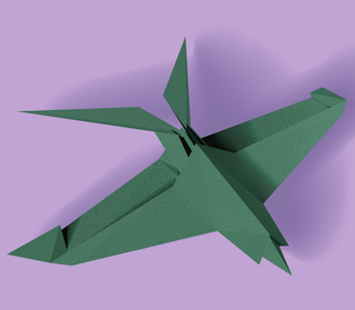 Illustration swallow origami style