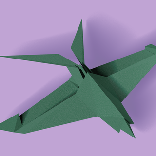 Illustration swallow origami style
