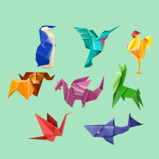 image of animals in origami style as a symbol for a diverse team