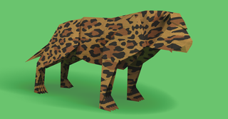image of a jaguar in origami style