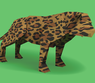 image of a jaguar in origami style