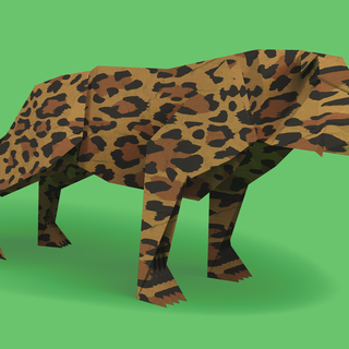 image of a jaguar in origami style