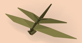 Origami dragonfly