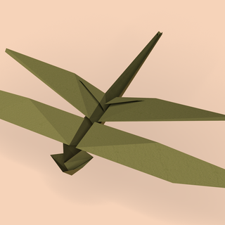 Origami dragonfly