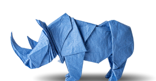 Hippo in origami style