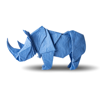 Hippo in origami style