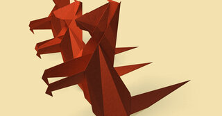 Origami Bild meerkats