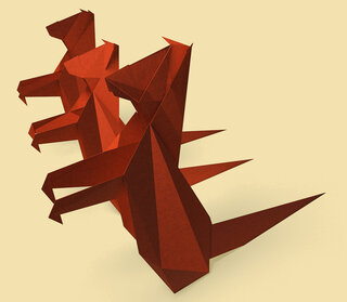 Origami Bild meerkats