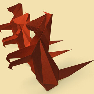 Origami Bild meerkats