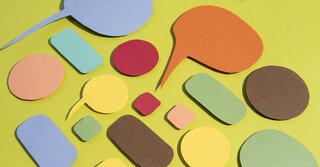 paper speech bubbles representing omnichannel support