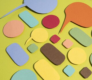 paper speech bubbles representing omnichannel support