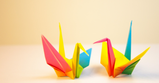Birds in origami style