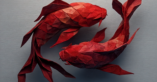 Koi in origami style