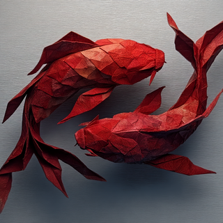 Koi in origami style