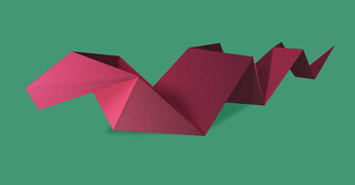 Illustration of snake in origami style