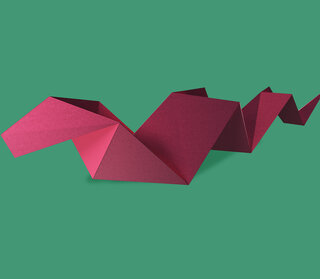 Illustration of snake in origami style