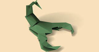 image of a scorpio in origami style