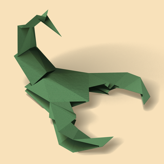 image of a scorpio in origami style