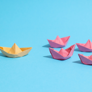 image of origami ships