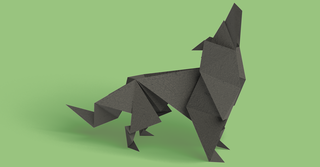 Wolf origami