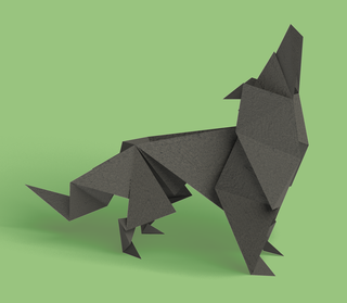 Wolf origami