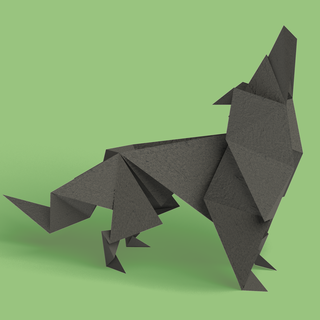 Wolf origami