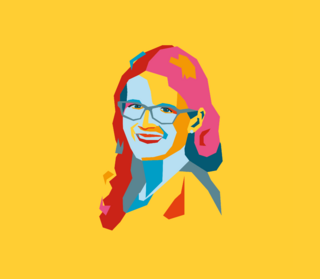 Polygon-style portrait of Jessica Traupe