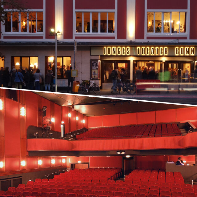 Outside and inside of the Junges Theater Bonn