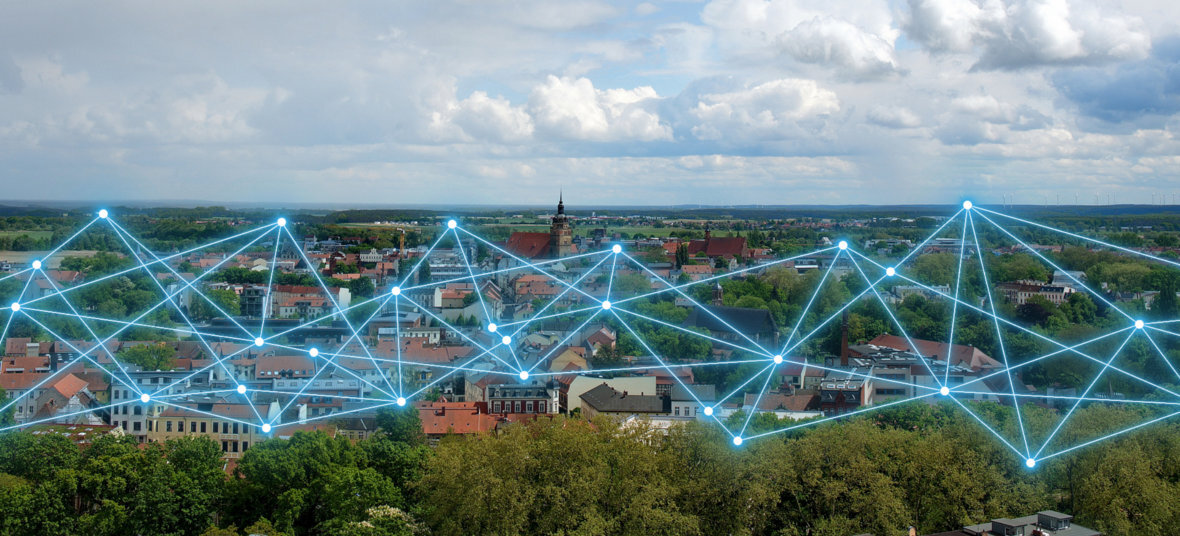 Bild von einer vernetzten Stadt