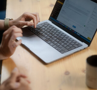 Image of an open laptop