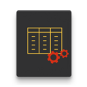 Icon of a yellow table with a red Settings symbol
