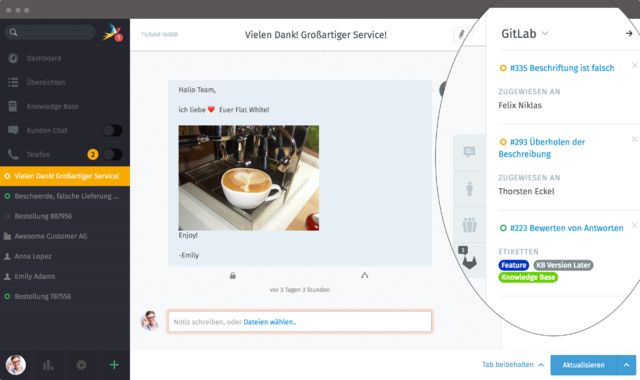 GitLab-Integration | Zammad Features