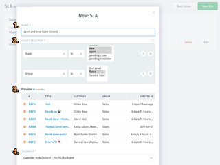SLA Screenshot Zammad