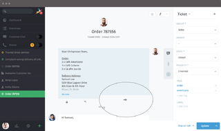 Zammad Screenshot feature forward