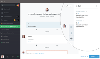 Zammad Screenshot i-doit sidebar objects