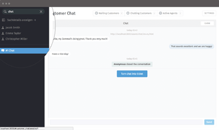 Zammad Screenshot Chat archive