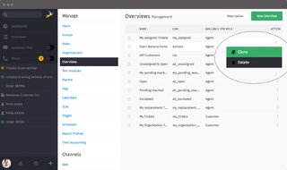 Zammad Screenshot admin clone