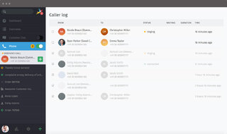 Screenshot Zammad CTI Caller log