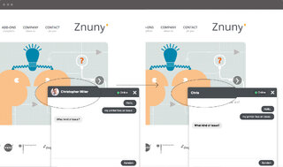 Screenshot Zammad Chat alternative
