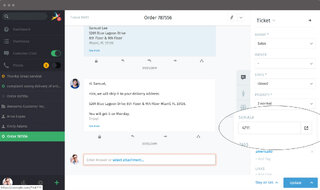 Screenshot Zammad attributes external link