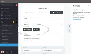 Screenshot Zammad S/Mime Integration