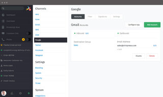Screenshot Zammad Google OAuth