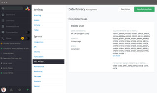 Screenshot Zammad Datenschutz