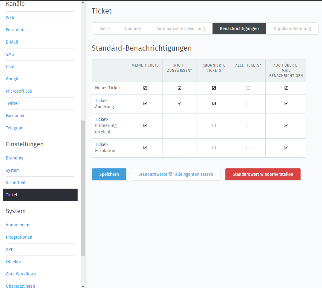 Zammad 6.0 Agent Notification
